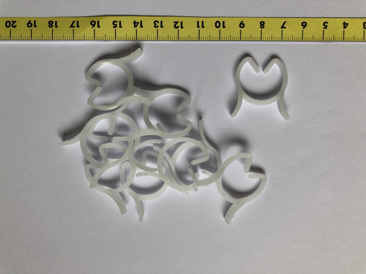 Plastclips til opbinding Hvid 21 mm - Billede 2