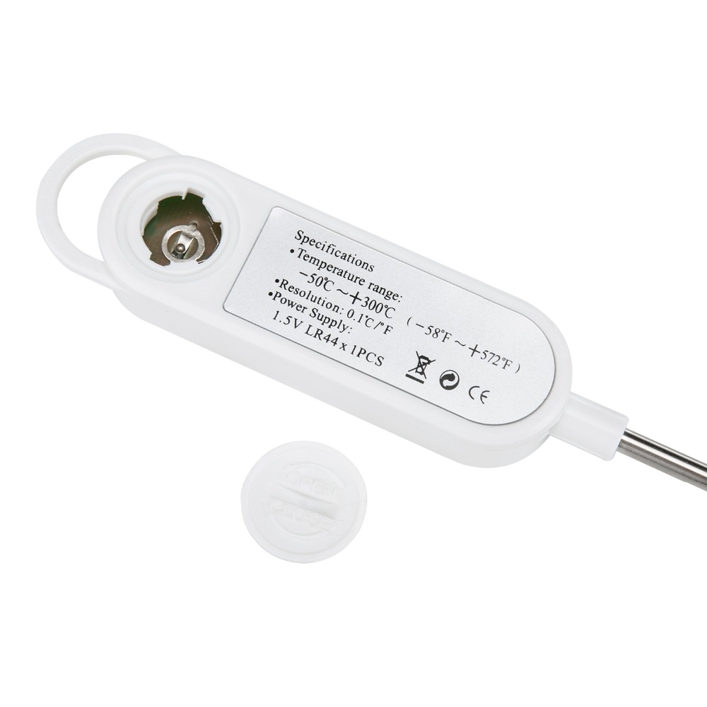 Grill- eller Jordtermometer, hvid - Digital - Billede 2