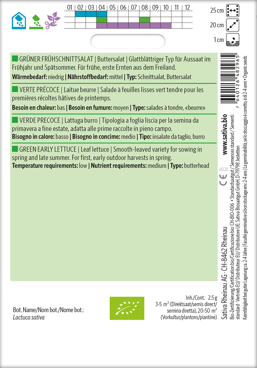 Salat - Green Early Lettuce - ØKO - Billede 2
