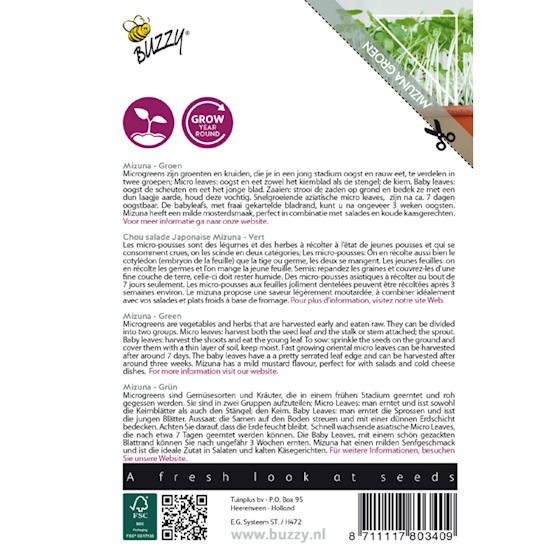 Micro Greens - Mizuna Green - Billede 2