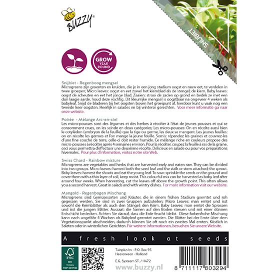 Micro Greens - Bladbede - Rainbow - Billede 2