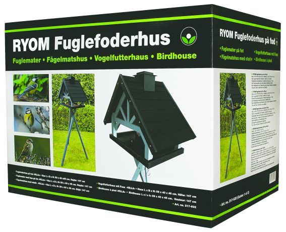 Fuglefoderhus på fod 'Villa' - Billede 3