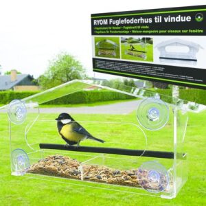 Fuglefoderhus T/vindue Klar Acryl