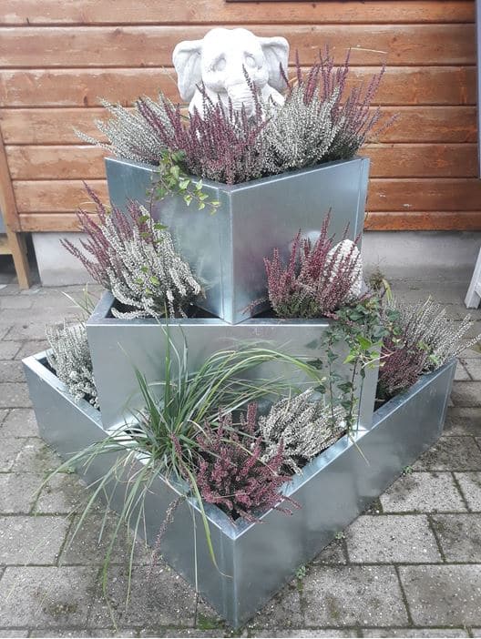 Blomsteropsats i 3 lag Råt- eller galvaniseret stål - Billede 3