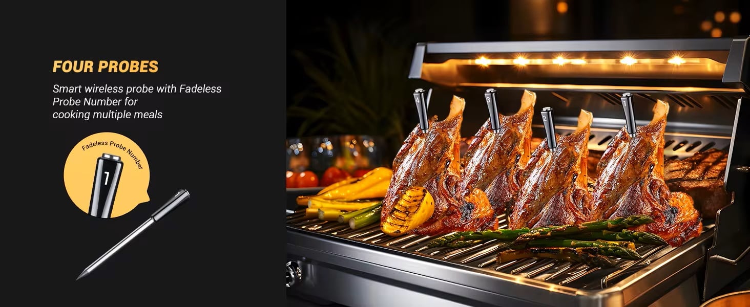 INKBIRD Trådløs BBQ Thermometer 4 Prober BT og WIFI - Billede 4