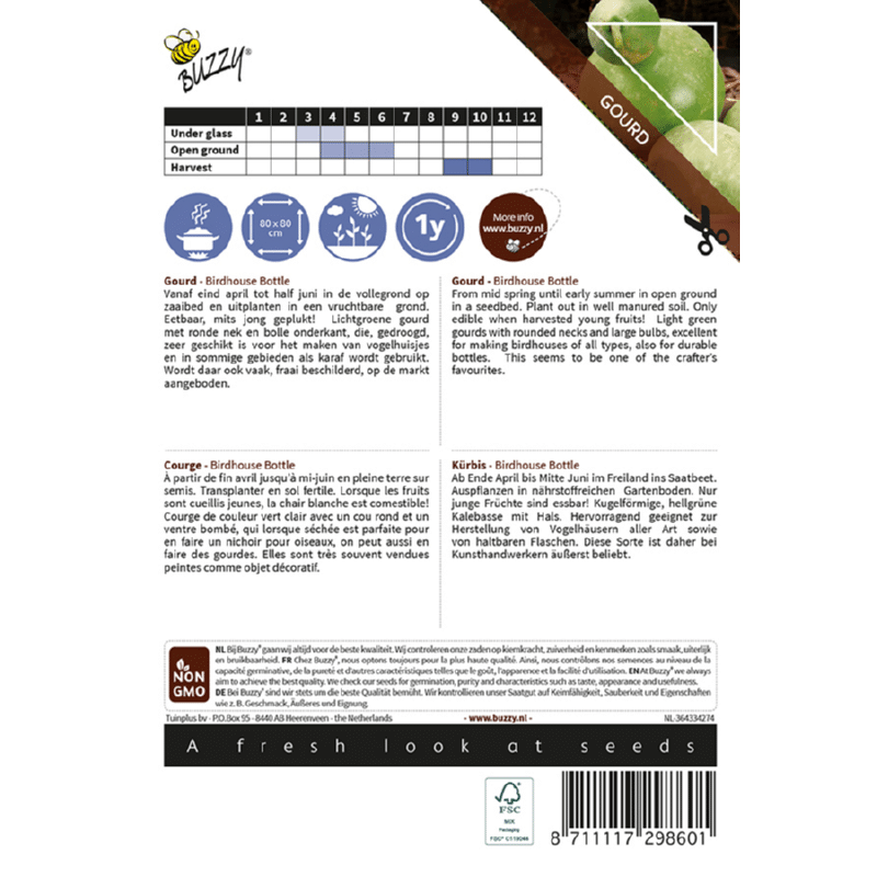 Pyntegræskar - Birdhouse bottle - Lagenaria siceraria - Billede 2